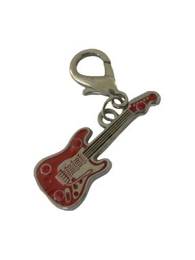 🦋 5/$25 - Petco (2012) Red Electric Guitar Keychain Charm